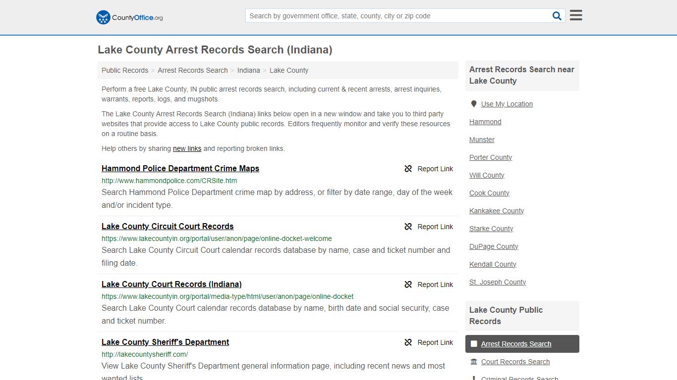 Arrest Records Search - Lake County, IN (Arrests & Mugshots)